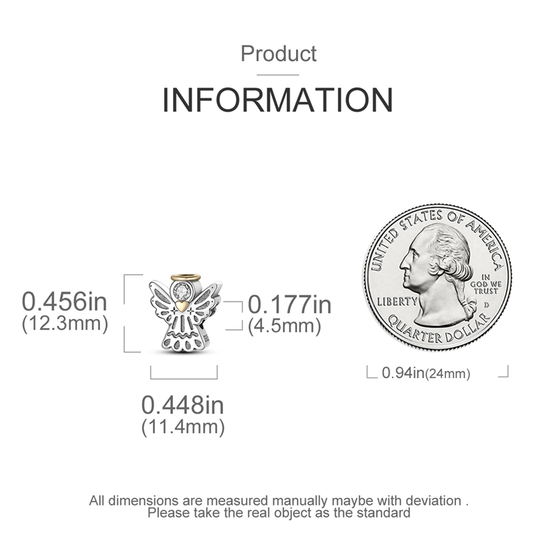 925 Sterling Silver Angel Guardian Charm, Meaningful Accessory